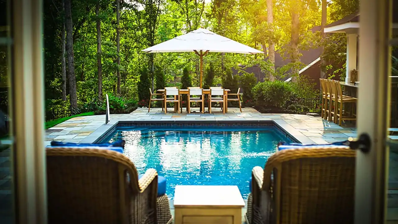 View of Pool From Pool House