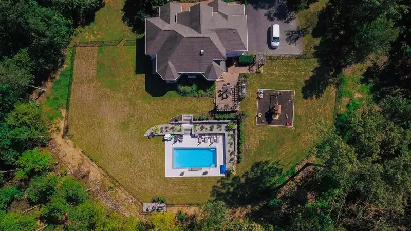 Aerial View Of Rectangular Pool