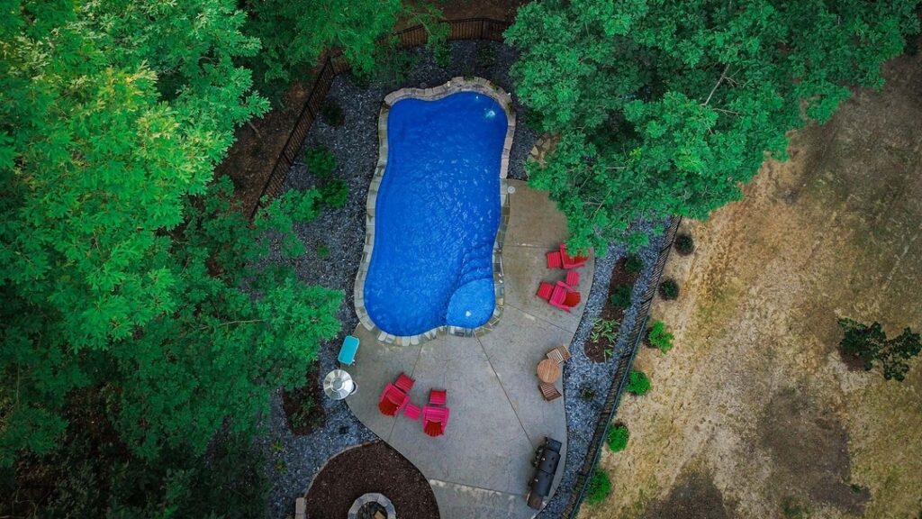 Aerial View Of Freeform Pool