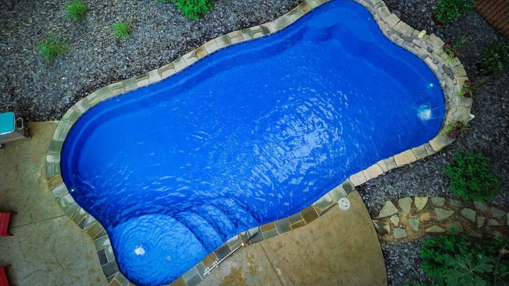 Aerial Fiberglass Pool View