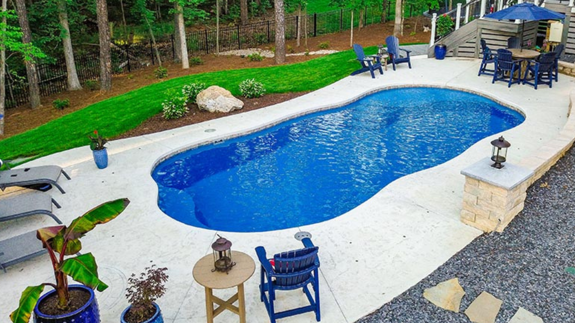 Free Form Shape Fiberglass Pool